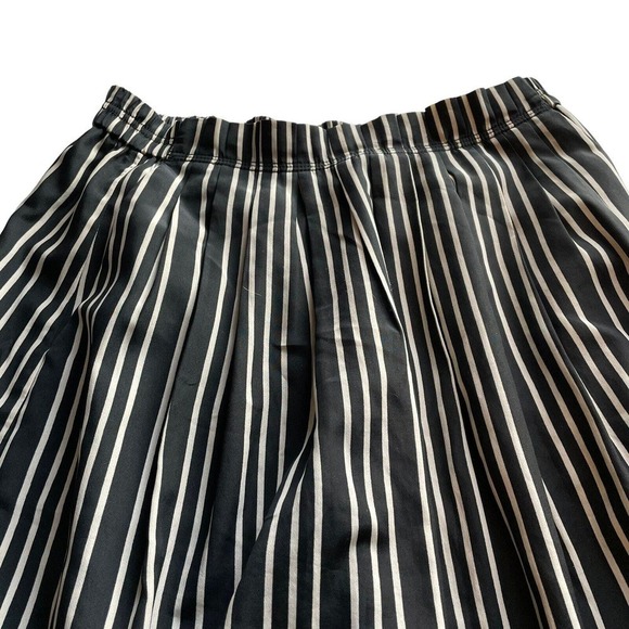 J. Crew Skirt Striped Black & White Elastic Waist Lined Pockets Size 6 NEW - Picture 4 of 12